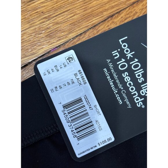 MiracleSuit Women's Swimwear Swim Shorts Tummy Control Bottom Black Size 14 NEW - Picture 4 of 7